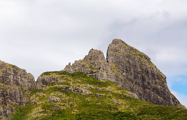 istock Mountain range in Mauritius with sugar cane field 544470638