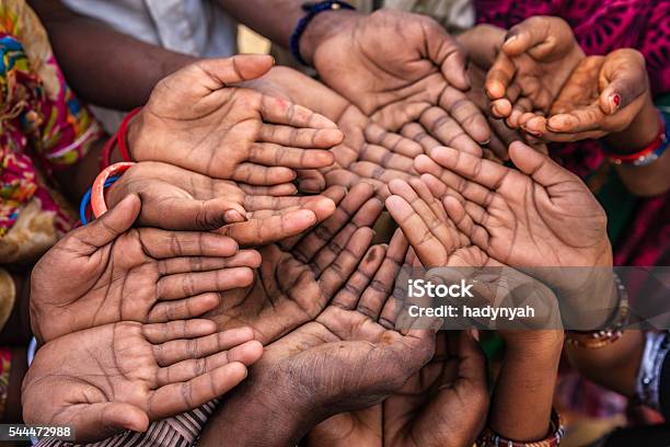 Hungry African Children Asking For Help Africa Stock Photo - Download Image Now - Sudan, Famine, Africa