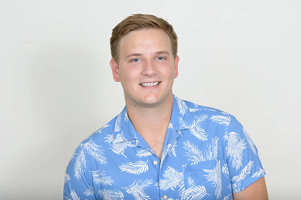 istock Happy man wearing Hawaiian shirt 544474164