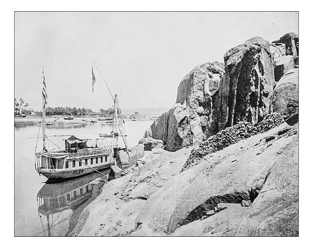 istock Antique photograph of boat for excursion on the Nile-19th century 544474864