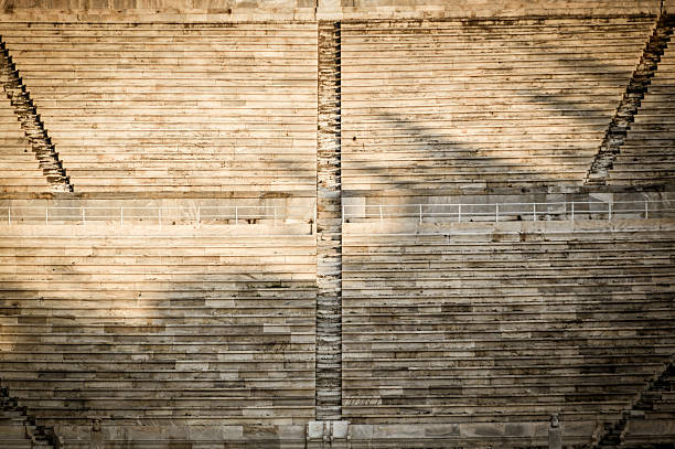 Bleacher seats at the Panathenaic Stadium - Athens, Greece