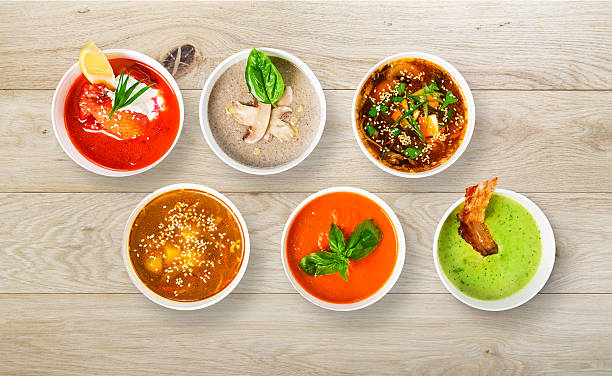 istock Variety of soups from different cuisines 544479112