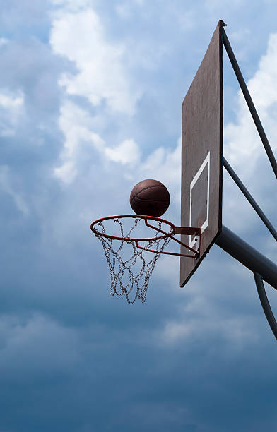 istock basketball court ring board against the sky 544479860