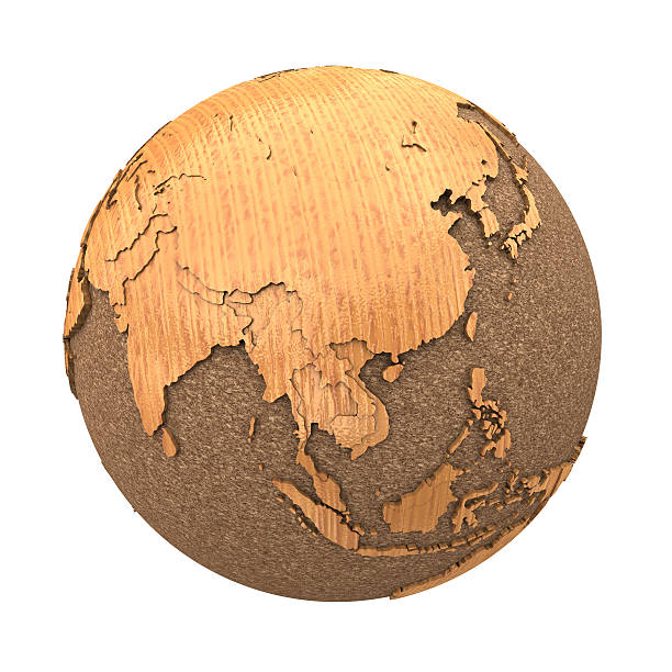 istock Southeast Asia on wooden planet Earth 544480534