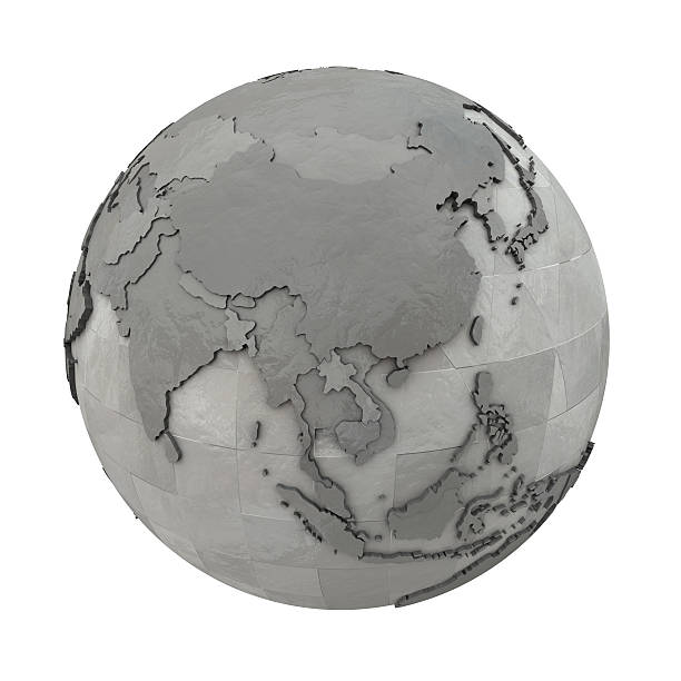 istock Southeast Asia on metallic planet Earth 544480634