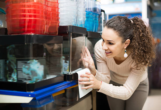 istock Female customer choosing terrarium or aquarium 544486604
