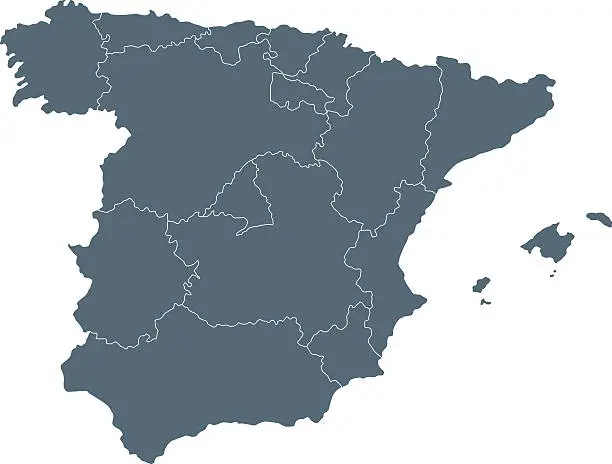 Vector illustration of Spain Map