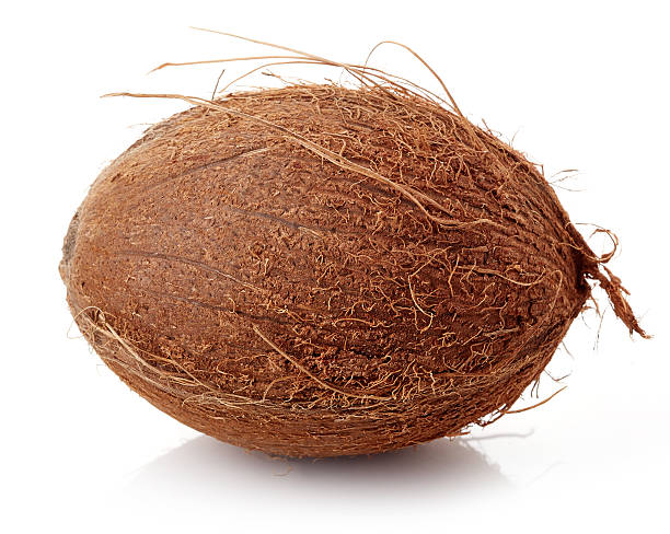 istock Coconut close up isolated on white 544487882