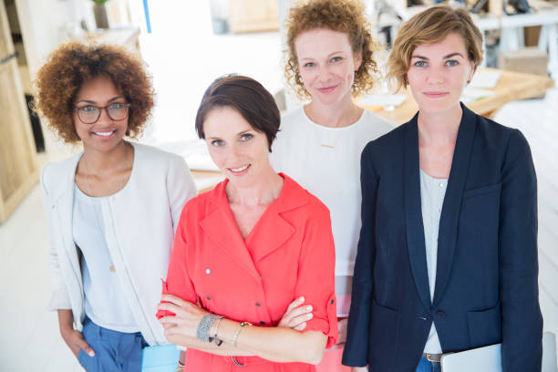 istock Portrait of smiling office workers 544488267