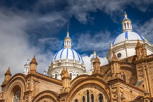 Domes of Cuenca Cathedral, Ecuador