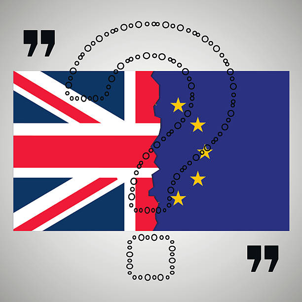 illustrations, cliparts, dessins animés et icônes de brexit. séparée drapeaux de syndicat européenne et royaume-uni - off mot anglais
