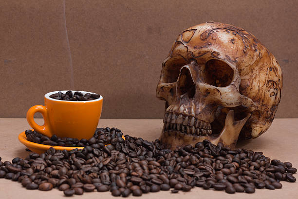 istock skull with coffee bean still-life style 544489492