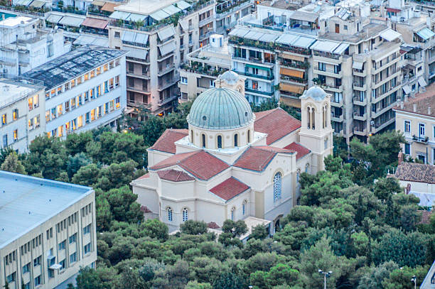 istock Athens, Greece Cityscape and Building Rooftops 544489636
