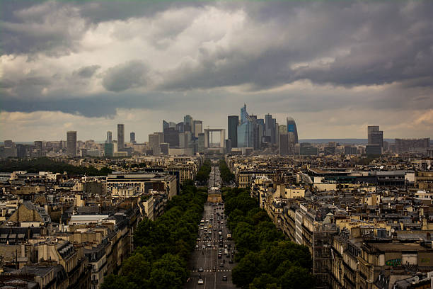 istock Parisian Cityscape with Business District and Road 544489990