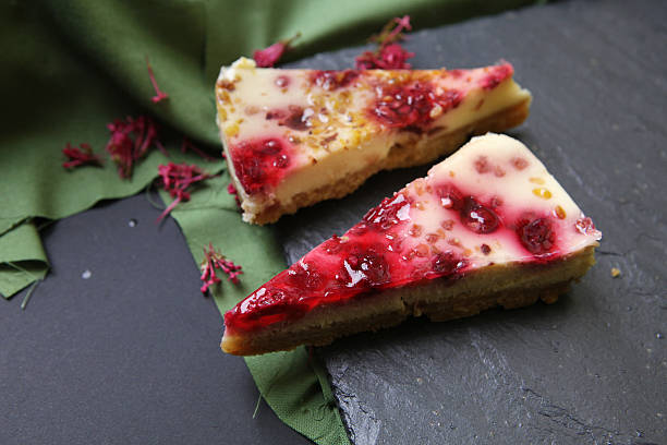 istock Pistachio cheescake with raspberries. 544490198