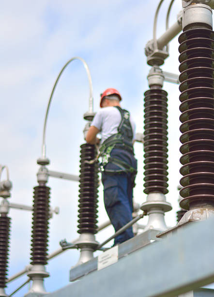 istock Electrician Works at the Power Plant 544557648