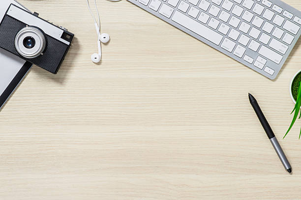 istock Top view of table in the office 544562384