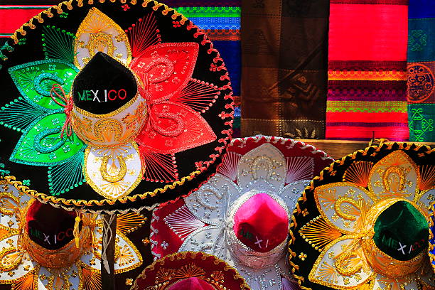 istock Fiesta! Colorful Mexican sombreros (hats) pattern, Mexico City 544563766