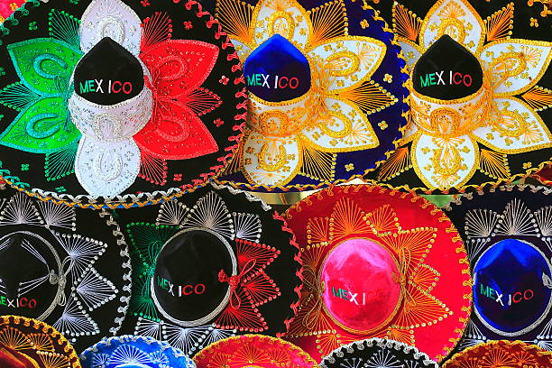 istock Fiesta! Colorful Mexican sombreros (hats) pattern, Mexico City 544564474