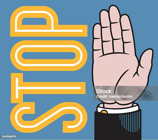 Stop Hand Wave Stop Or Wave Hand Vector Stock Illustration - Download Image Now ...