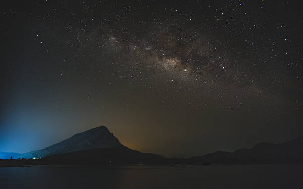 istock Milky way above reservoir 544567046