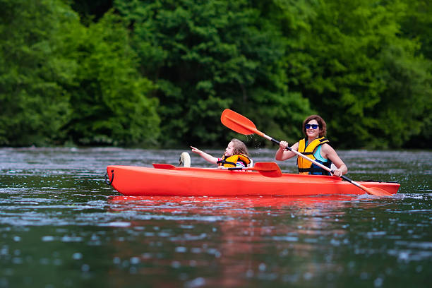 istock Young mother and child in a kayak 544567826
