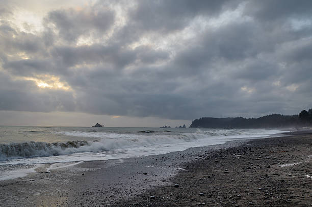 istock Rialto beach on a cloudy day, Olympic National Park 544568120
