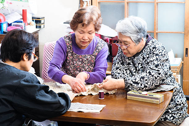 istock elderly woman with a sewing, Japanese 544568644