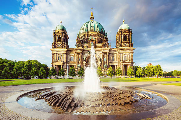 istock Cathedral in Berlin, Lustgarten Fountain Berlin Germany 544573300