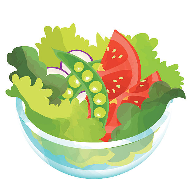 ilustrações de stock, clip art, desenhos animados e ícones de tomate e salada de ervilhas de mola - radish white background vegetable leaf