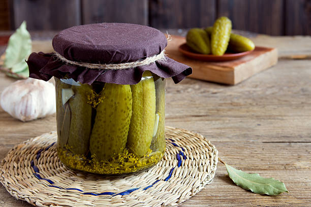 istock Homemade pickles in jar 544576918