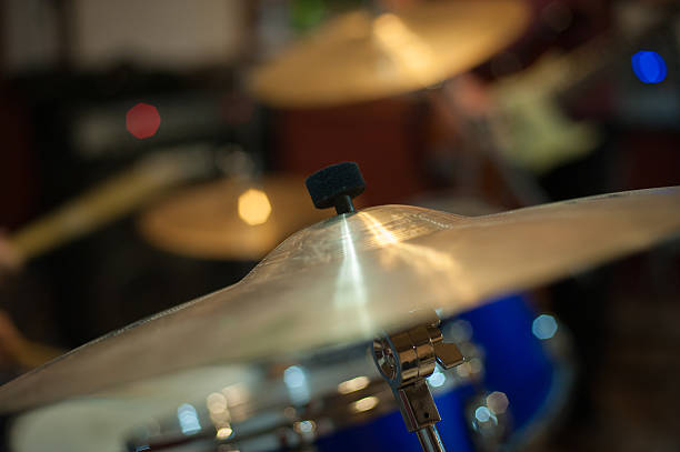istock Crash cymbal detail golden metal drum 544582102