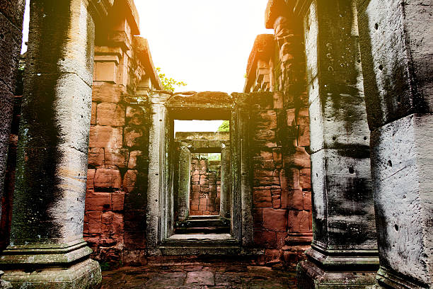 istock ancient ruined temple wall in asia 544583418