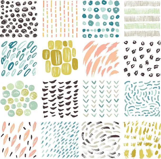 Vector illustration of Hand Drawn Textures