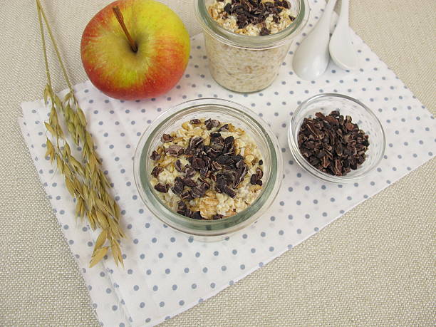 istock Overnight-Oats with superfood cocoa nibs 544585664