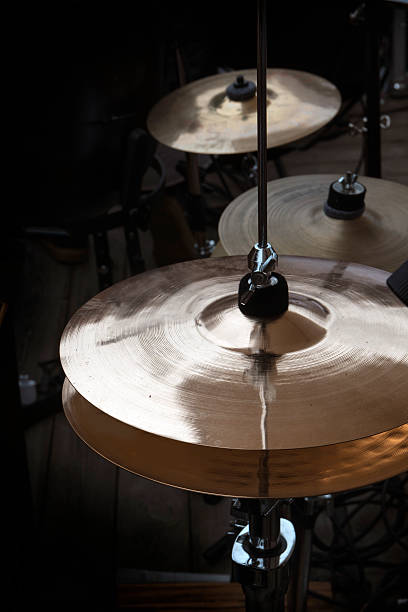istock hi-hat and cymbals on stage, musical instruments 544586690