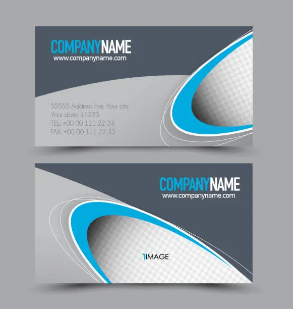 Vector illustration of Business card design set template for company corporate style.