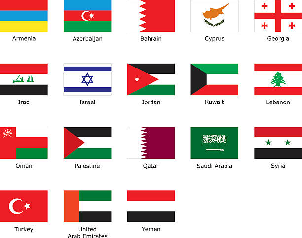 illustrations, cliparts, dessins animés et icônes de drapeaux de l&#39;ouest asie - oman flag national flag symbol