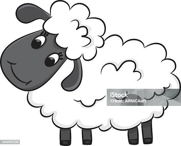 Cartoon Sheep Coloring Book Stock Illustration - Download Image Now - Animal, Animal Wildlife, Animals In The Wild