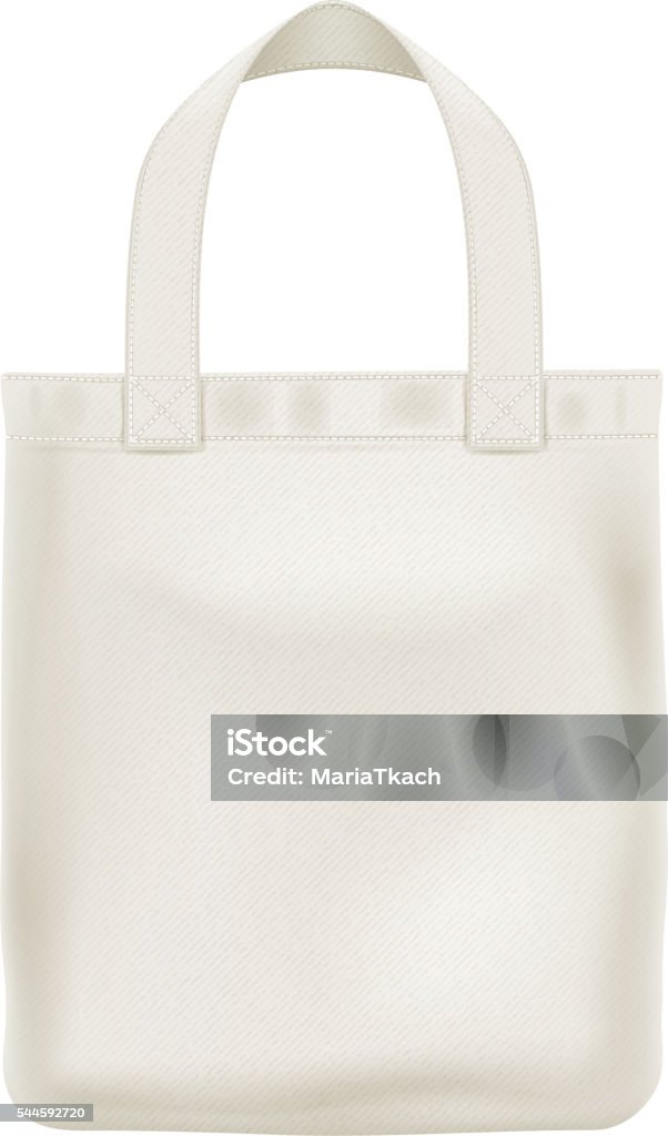 Eco textile tote bag vector illustration. Eco textile tote shopper bag vector illustration. Good for branding design. Bag stock vector