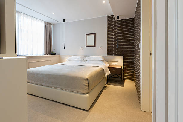 istock Interior of a hotel bedroom 544593448