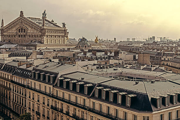 istock Vintage look with rooftops and Opera Garnier at Paris 544593804