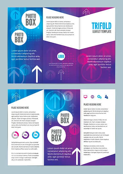 Vector illustration of Modern Tri-fold Leaflet Template