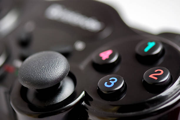 istock Numbers and stick on the gaming joystick 544597080