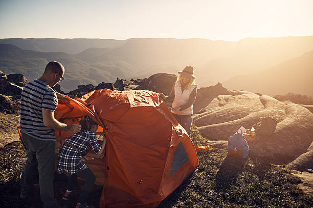 istock Not just building a tent, they’re building memories 544597782