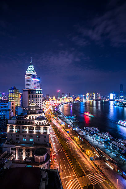 Skyline night view on Pudong New Area