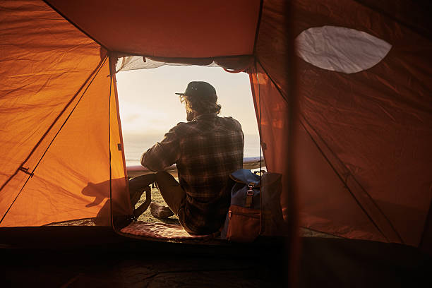 istock Camp on the beach and listen to the waves 544600228