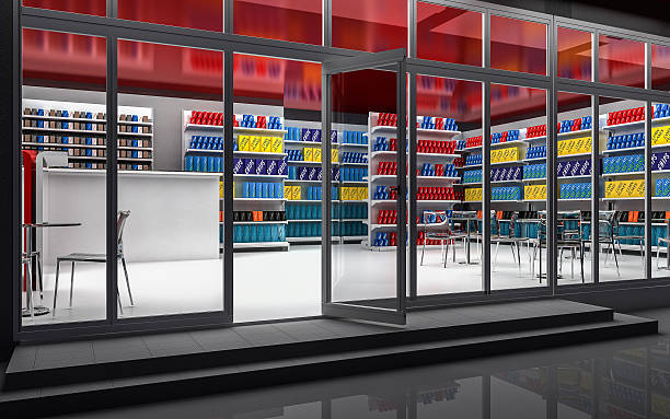 istock illustration of a 24-hour store at night 544601282