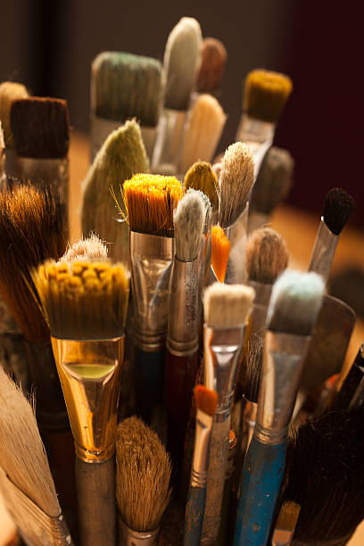 istock Closeup of painting brushe 544653916