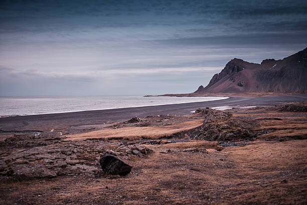 istock Iceland seaview and shore with mountains 544654676